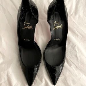 Christian Louboutin Iriza Croc Embossed Pumps